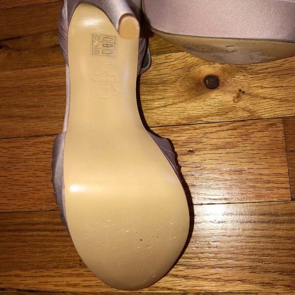 RSVP special occasion platform blush silver sandal EUC - Picture 7 of 7